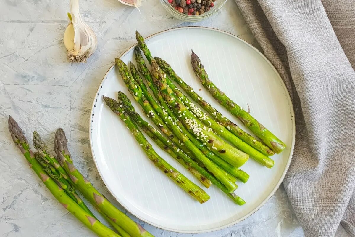 gekookte asperges