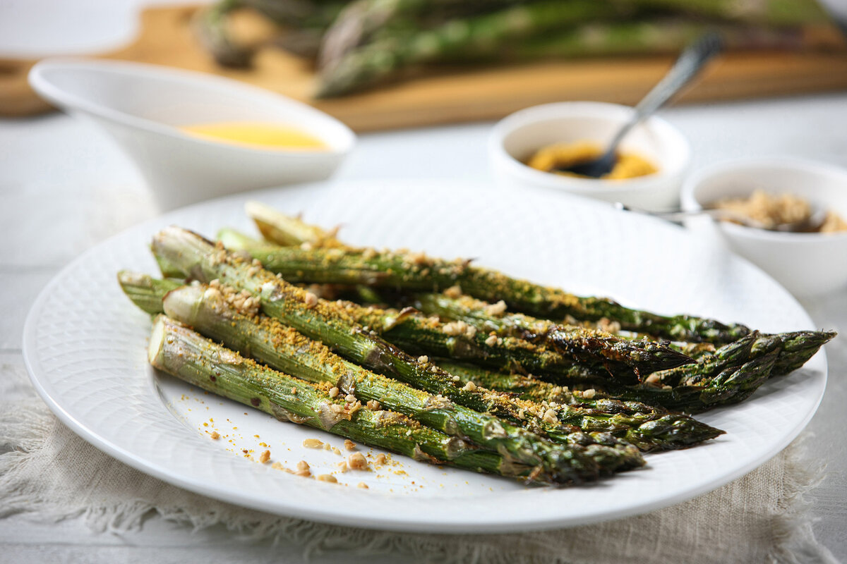 gekookte asperges