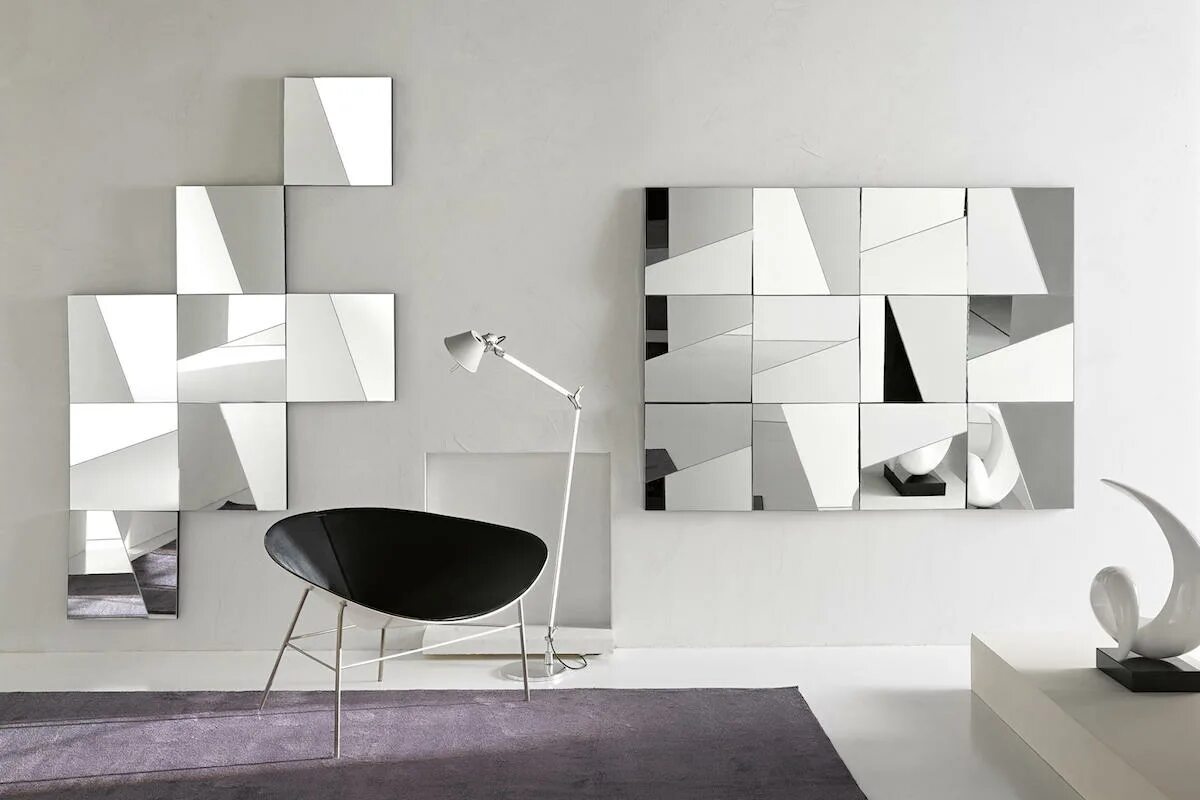Een spiegel in een modern interieur